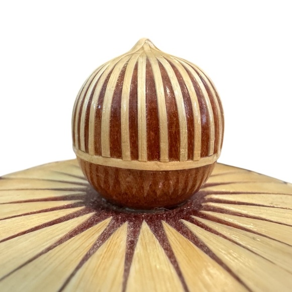 Artisan Crafted Inlaid Wooden Lidded Jar - Picture 10 of 10